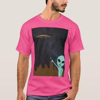 City Alien And Ufo. T-Shirt