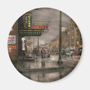 City - Amsterdam NY -  Call 666 for Taxi 1941 Magnet