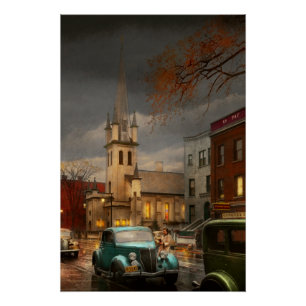 City - Amsterdam NY - Evening Prayers 1941 Poster