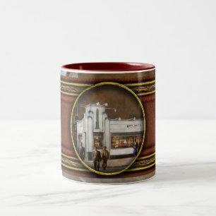 City - Amsterdam NY - Hamburgers 5 cents 1941 Two-Tone Coffee Mug
