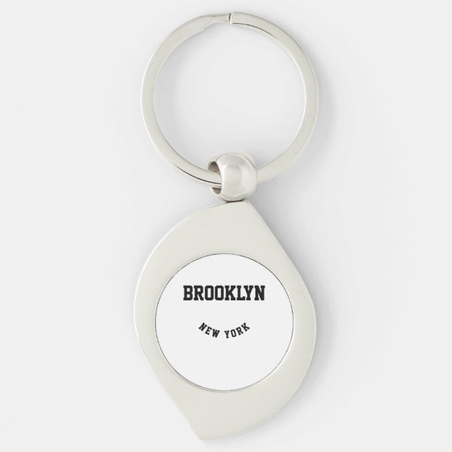 City and State Custom Location   Keychain (Front)