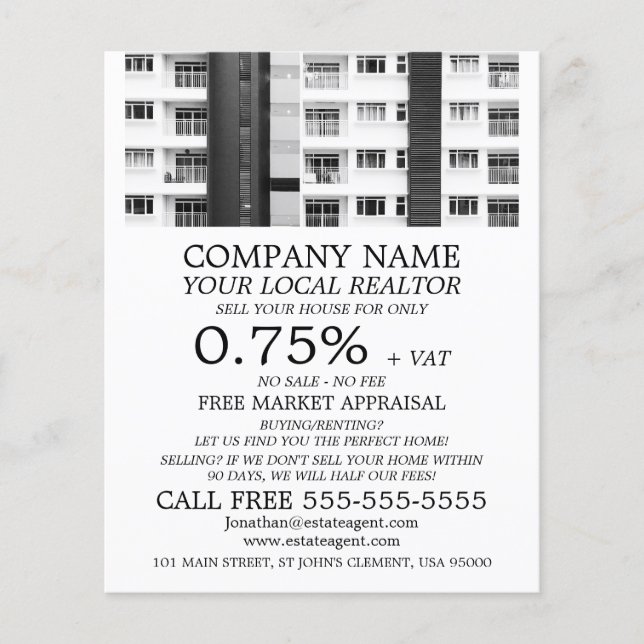 City Apartments, Realtor, Estate Agent Advertising Flyer (Front)