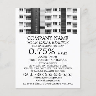 City Apartments, Realtor, Estate Agent Advertising Flyer