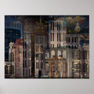 City Architecture 3 Decoupage Poster