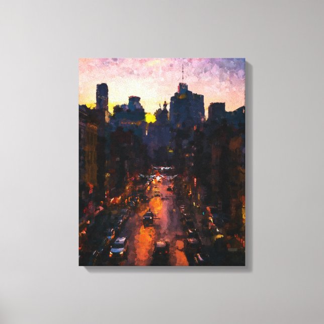City at night  canvas print (Front)