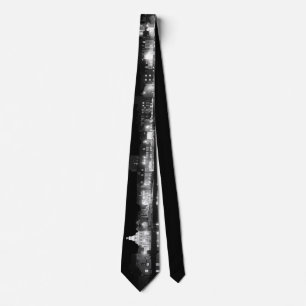 City At Night Illuminated Tie