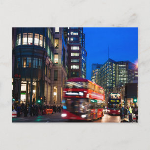 City at Night   London, England Postcard