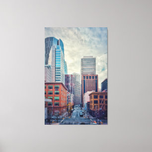 City at Sunrise Canvas Print