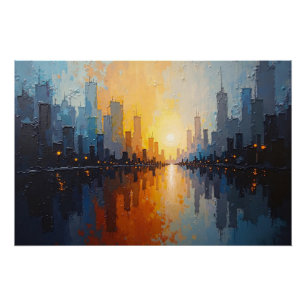 City at Sunset Poster