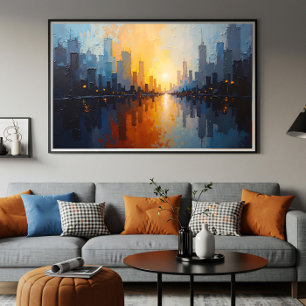 City at Sunset Poster