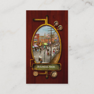 City - Atlantic City NJ - Steel Pier 1909 Business Card