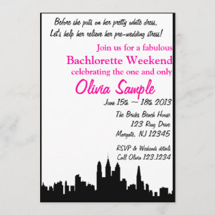 City Bachlorette Invitation