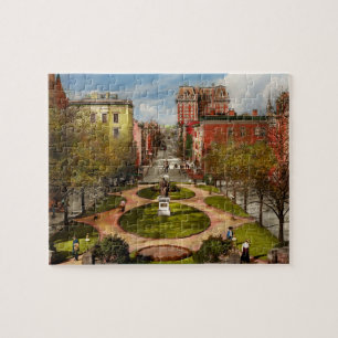 City - Baltimore MD - A walk in the park 1906 Jigsaw Puzzle