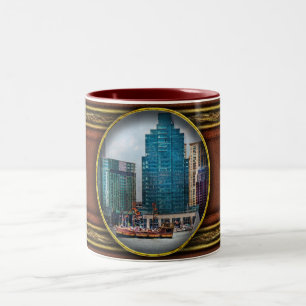City - Baltimore MD - Harbour east Two-Tone Coffee Mug