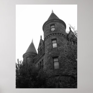 city black and white poster