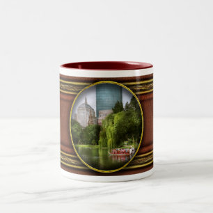 City - Boston Ma - Boston public garden Two-Tone Coffee Mug