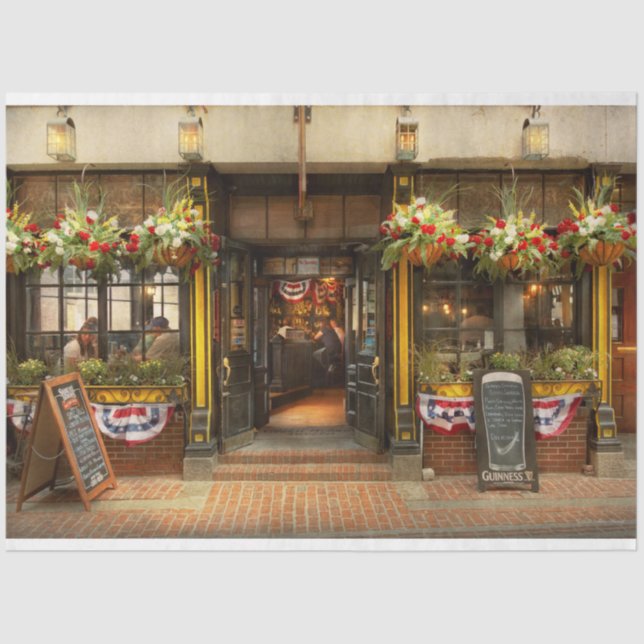 City - Boston MA - For the weary traveller Tissue Paper (Front)