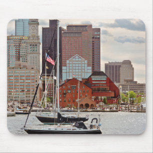 City - Boston Ma - Harbour walk skyline Mouse Mat