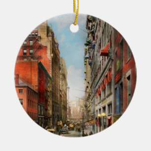 City - Boston MA - State St 1905 Ceramic Tree Decoration