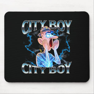City boy brainrot meme reaction loud funny cartoon mouse mat