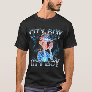 City boy brainrot meme reaction loud funny cartoon T-Shirt