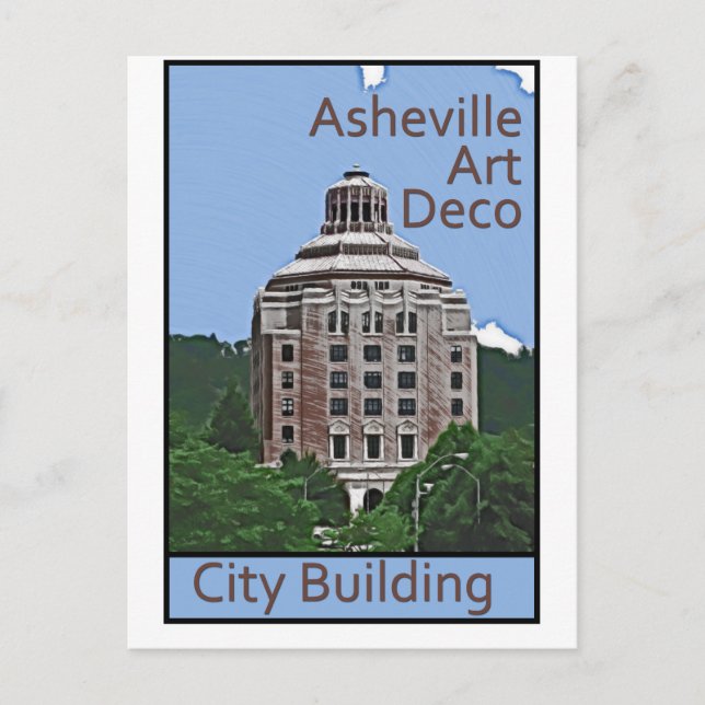 City Building, Asheville Postcard (Front)