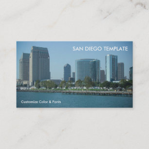 City Buildings and Harbour - San Diego Business Card