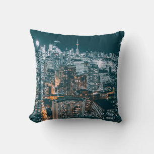 CITY BUILDINGS ON TOP VIEW CUSHION