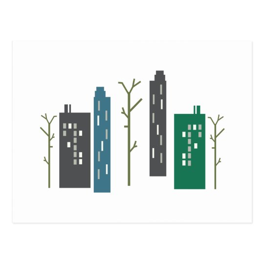 City Buildings Postcard