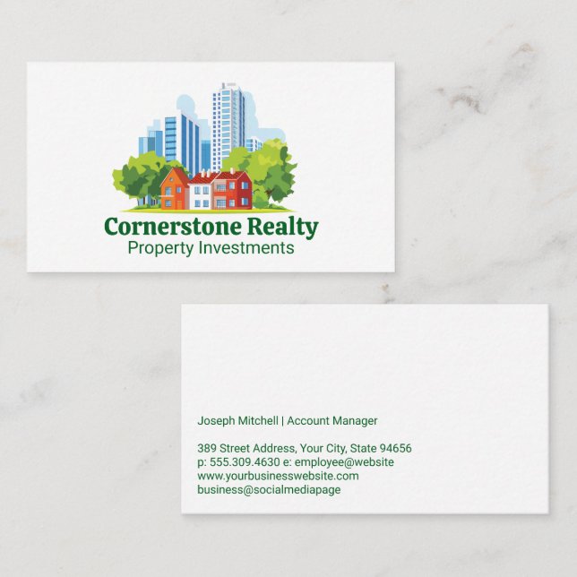 City Buildings | Residential Neighbourhood Business Card (Front/Back)