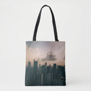 CITY BUILDINGS UNDER CLOUDY SKY DURING DAYTIME TOTE BAG