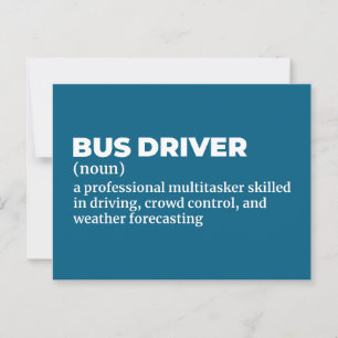 City Bus Driver Funny Quote Postcard