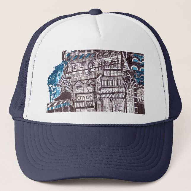 City cafe trucker hat (Front)
