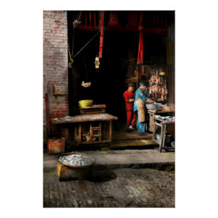 City - California - Fish Alley smells fowl 1886 Poster