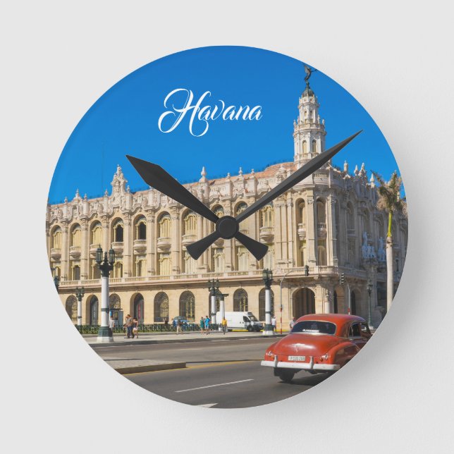 City centre of Havana, Cuba Round Clock (Front)