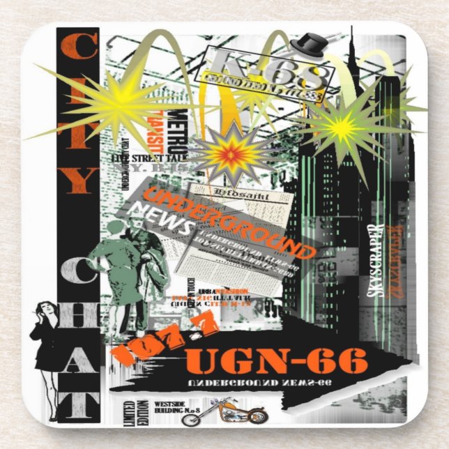 City Chat Cork Coaster (Front)