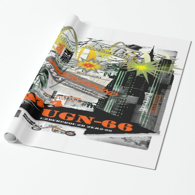 City Chat Wrapping Paper (Unrolled)