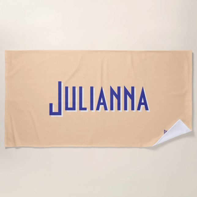 City Chic Pale Orange Bridesmaid Travel Beach Towel (Front)