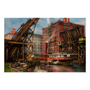 City - Chicago IL - Jacked up 1907 Poster