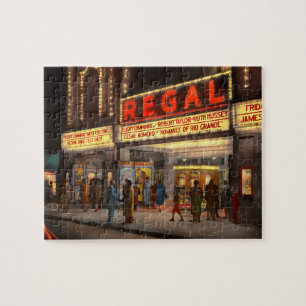 City - Chicago IL - Nightlife at the Regal Theatre Jigsaw Puzzle
