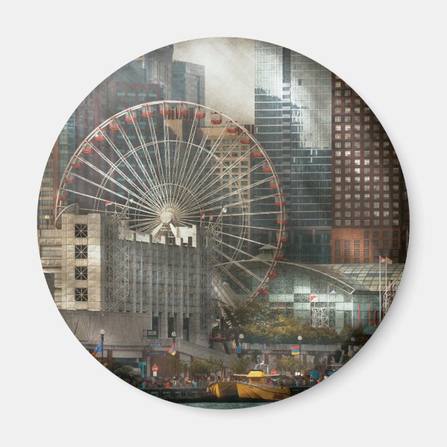 City - Chicago, IL - Pier Pressure Magnet (Front)