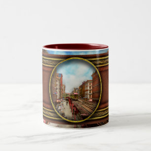 City - Chicago IL - South Wabash Ave 1900 Two-Tone Coffee Mug