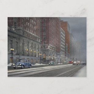 City - Chicago, IL - Wintertime in Chicago 1942 Postcard