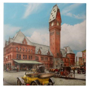 City - Chicago Ill - Dearborn Station 1910 Tile