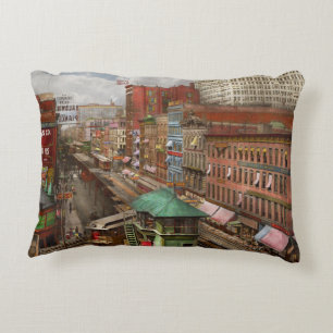 City - Chicago - Piano Row 1907 Decorative Cushion