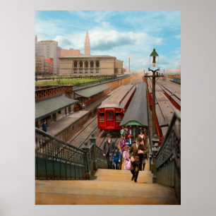 City - Chicago - The Van Buren Street Station 1907 Poster