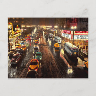 City - Chicago - They walked by night 1949 Postcard