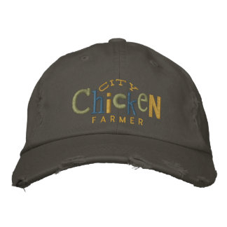 City Chicken Farmer Embroidery Hat