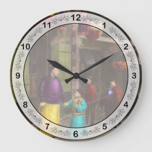 City - Chinatown - Visiting the commomers 1896-06 Large Clock