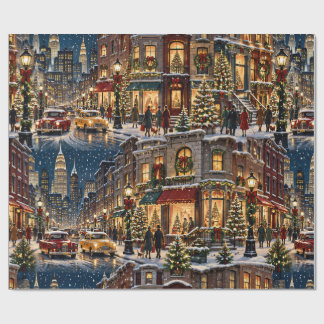City Christmas Wrapping Paper